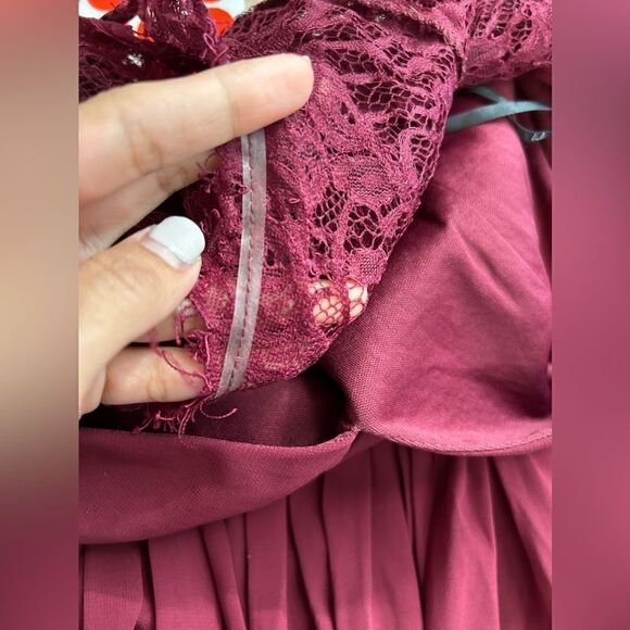 Lulus Love Spell Burgundy Lace-Back Maxi Dress - Picture 8 of 15